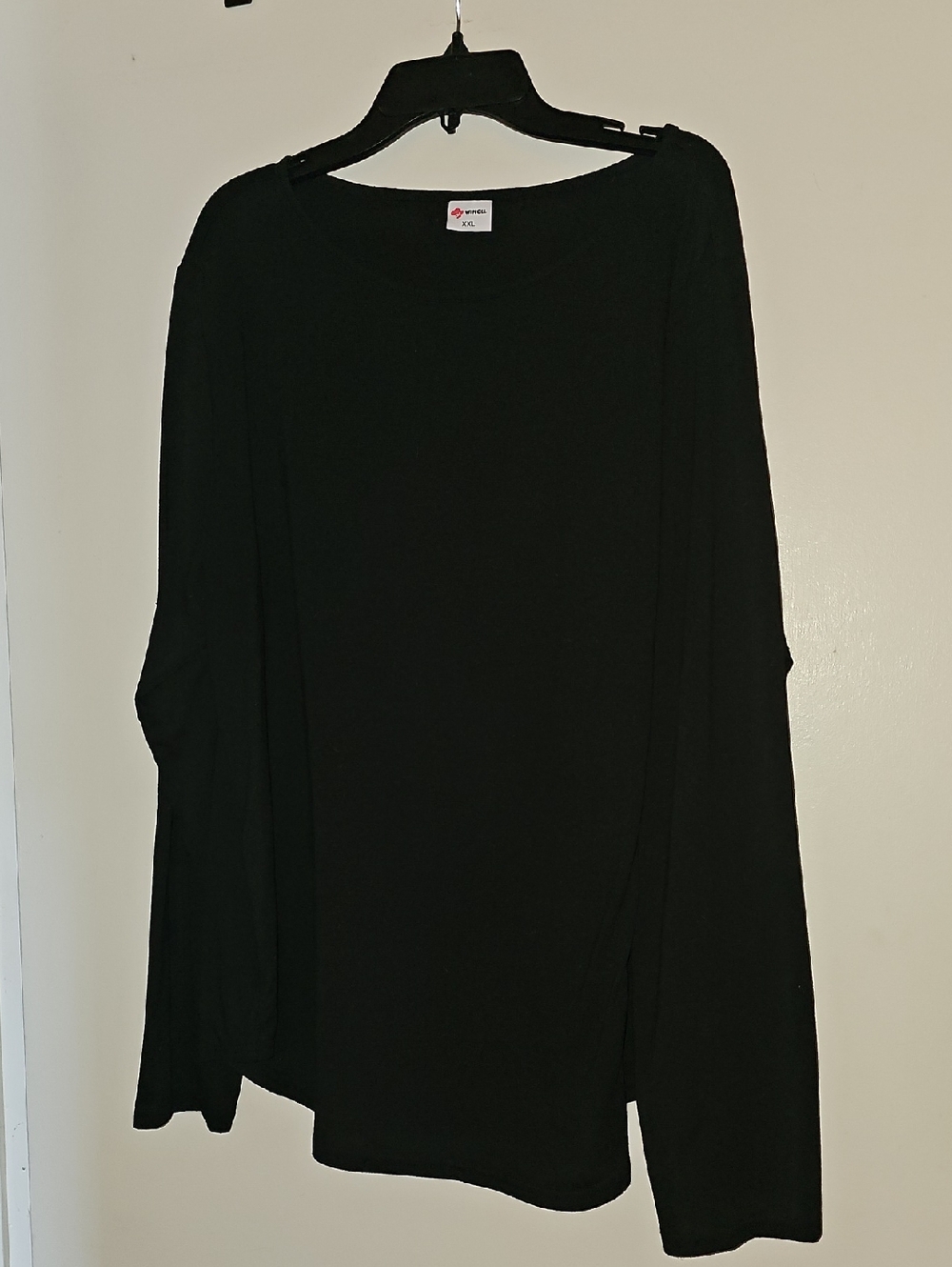Women's Black Long Sleeve Tee - Soft Everyday Top